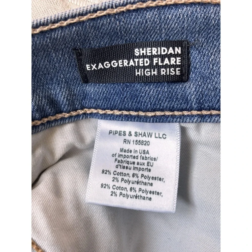 Veronica Beard Sheridan Exaggerated Flare Jeans Womens 25 Blue High Rise Denim